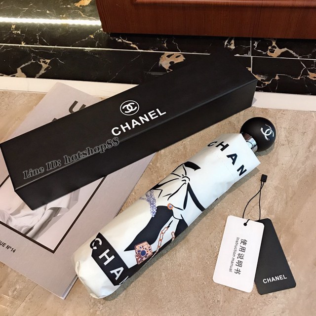 CHANEL專門店新款香奈兒經典茶花防紫外線防雨防曬雨傘 mmyj2760